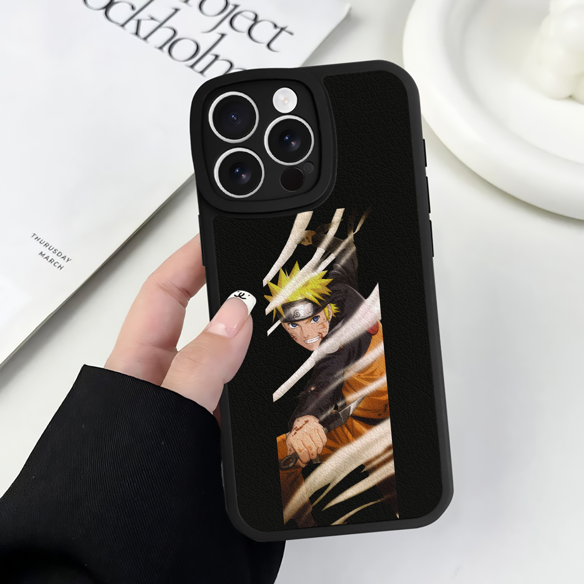 （画像用） NARUTO -ナルト- うずまき ナルト Uzumaki Naruto 【iPhone 16シリーズ対応】シリコンスマホケース（レザー調） 材質：シリコン